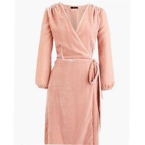 J. CREW New Velvet Wrap Dress NEW